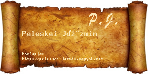 Peleskei Jázmin névjegykártya